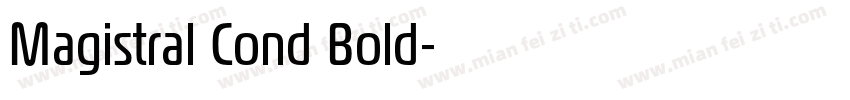 Magistral Cond Bold字体转换